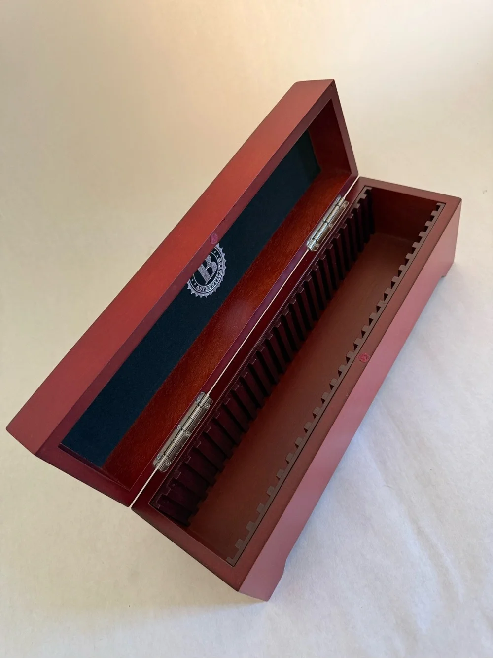 Wooden Decorative Storage Box in Deep Red